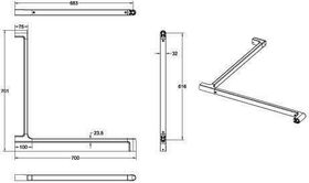 V&B Duschhandlauf ViCare Design verchr 700mm