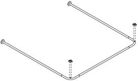 Hewi Vorhangstange d= 2,5cm ES ma geschli 1487x1475x1487mm