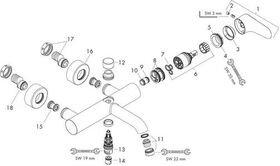 Einhebel-Wannenmischer AXOR CITTERIO M DN 15, Aufputz chrom