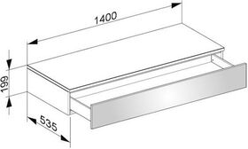 Keuco Sideboard EDITION 400 Hö 180mm 1400x199x535mm trü klar