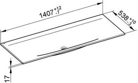 Keuco Keramik-Waschtisch EDITION 11 o HL-boh 1407x17x538mm we