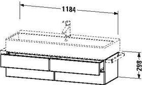 Duravit Waschtischunterbau VERO AIR 298x1184x431mm betongrau matt