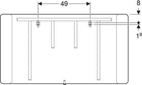 Geberit Lichtspiegelelement it 1200x650x35mm, LED 24 V DC 24 W