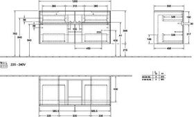 V&B Waschtischunterschrank COLLARO 120x54,8x50cm WT mttg White Matt