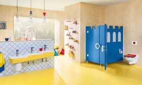 V&B WC-Sitz O.NOVO KIDS m De Oc. Blue/Sunshine Yellow/Cherry Red