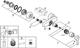 Grohe Einhand-Brausebatterie LINEARE 1/2Zoll ha graph gebü