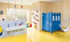 V&B WC-Sitz O.NOVO KIDS ohne De Ocean Blue/Sunshine Yellow