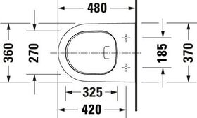 Duravit Wand-Tiefspül-WC D-NEO rimless HygieneGlaze weiß