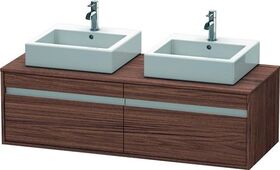 Duravit Waschtischunterbau KETHO 550x1400x426mm nussbaum dunkel