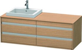 Duravit Waschtischunterbau KETHO 550x1400x496mm WT li europäische eiche