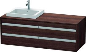 Duravit Waschtischunterbau KETHO 550x1400x496mm WT links kastanie dunkel