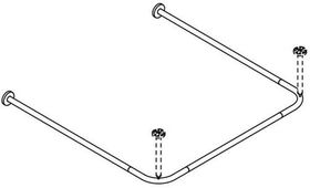 Hewi Vorhangstange d= 2,5cm ES vc 987x975x987mm 28 Ringe