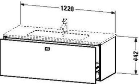 Duravit Waschtischunterbau BRIOSO Gri Frontfarbe 442x1220x479mm we hgl