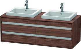 Duravit Waschtischunterbau KETHO 550x1400x496mm nussbaum dunkel