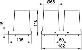 Keuco Doppelglashalter EDITION 11 Kristallglas m Halter vc