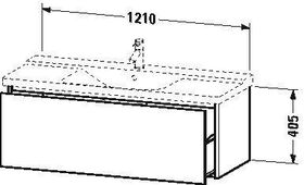 Duravit Waschtischunterbau XSQUARE 405x1210x473mm betongrau matt