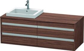 Duravit Waschtischunterbau KETHO 550x1400x496mm WT links nussbaum dunkel