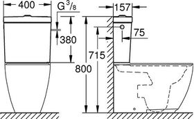 Grohe Aufsatzspülkasten ESSENCE Anschluss seitlich awe