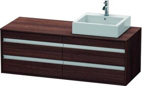 Duravit Waschtischunterbau KETHO 550x1400x496mm Be rechts kastanie dunkel