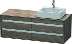 Duravit Waschtischunterbau KETHO 550x1400x496mm Becken rechts pine terra