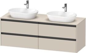 Duravit Waschtischunterbau Ketho.2 1600x568x550mm Be links weiß supermatt