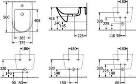 V&B Wand-Bidet SUBWAY 3.0 375x560mm m ÜL mit HL we C+