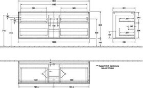 V&B Waschtischunterschrank FINION 1600x603x501mm AP Gl wh ma gls wh lacq.