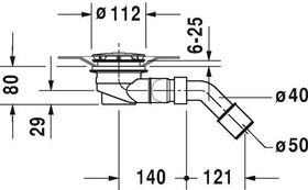 Duravit Duschwannenablauf chrom