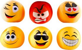 Spandex Bälle Emoticons 20cm sortiert, 1 Stück