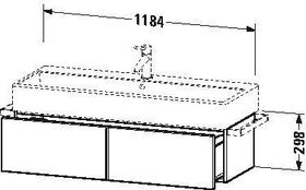 Duravit Waschtischunterbau VERO AIR 298x1184x431mm betongrau matt