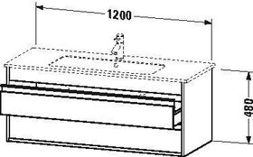 Duravit Waschtischunterbau KETHO 480x1200x475mm weiß matt