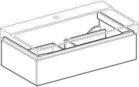 Geberit Waschtischunterschrank XENO² 880x220x462mm Lack matt/greige