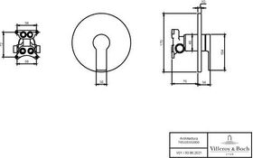 V&B Fertigmontageset ARCHITECTURA EH-Brauseb 170x170x36mm chrom