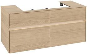 V&B Waschtischunterschrank COLLARO 120x54,8x50cm WT mttg m LED-B. No Oak