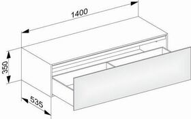 Keuco Sideboard EDITION 11 1400x350x535mm anthrazit seidenmatt