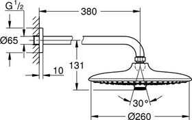 GROHE Kopfbrauseset Euphoria 260 380mm chr