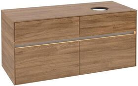 V&B Waschtischunterschrank COLLARO 120x54,8x50cm WT re m LED-B. Kansas Oak