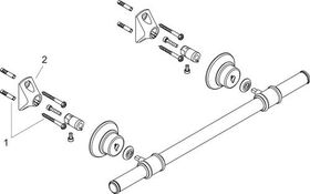 Haltestange AXOR MONTREUX 463mm, Wandmontage chrom