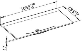 Keuco Keramik-Waschtisch EDITION 11 o HL-boh 1055x17x538mm we