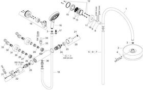 Showerpipe AXOR CITTERIO DN 15 m Therm. und 1jet Kopfbrause chrom