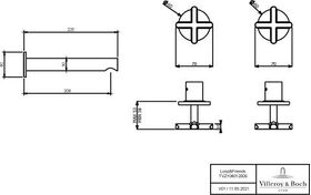 VB Waschtischauslauf-Set Loop&Friends 12 60x60x225mm o Ablgarn. BrushedNickelMat