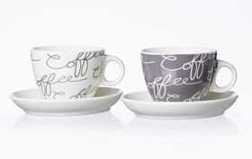 RITZENHOFF & BREKER Cappuccinotasse 'Cornello grey' mit Untere 2er Set