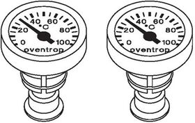 OV Thermometer-Umrüstsatz Optibal P rot und blau für DN 25-32, 2 Stück