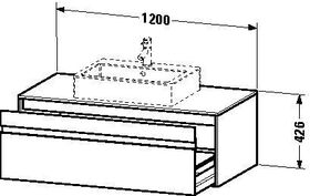 Duravit Waschtischunterbau KETHO 550x1200x426mm graphit matt