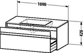 Duravit Waschtischunterbau KETHO 550x1000x426mm betongrau matt