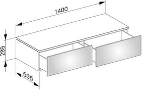 Keuco Sideboard EDITION 400 Hö je 270mm 1400x289x535mm NB