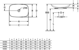 V&B Aufsatzwaschtisch LOOP & FRIENDS ohne ÜL 620x420mm almond C+