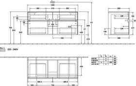 V&B Waschtischunterschrank COLLARO 120x54,8x50cm WT mttg m LED-B. glos. w