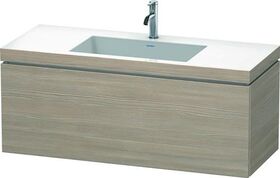 Duravit Waschtischunterbau L-CUBE m WT Vero Air 500x1200x480mm 1 HL pi sil