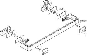 Duschtürgriff AXOR UNIVERSAL 444mm chrom